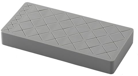 WJZWQZ Porta rossetto in silicone, 18 + 9 scomparti, organizer per cosmetici, espositore quadrato per pennelli e rossetti, grigio