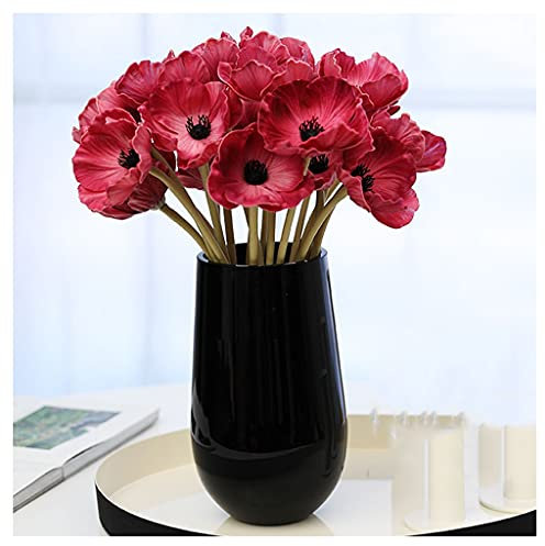 XFZJCHAP Künstliche Blumen, Mohn, Kunstblume, Kunstblume, Wohnzimmer, Esstisch, Dekoration, Seidenblumen-Dekoration, Kunststoff-Blumenstrauß, geeignet für