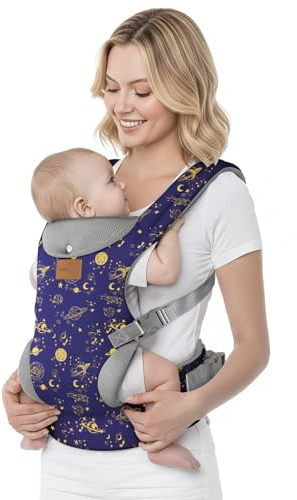 YooxArmor Baby Carrier Newborn to Toddler,Ergonomic Adjustable Toddler Carrier for 7-66 Lbs(4-36 Months),Hands-Free Baby Holder Sling Carrier,Cozy Lightweight Infant Carrier with Neck/Lumbar Support