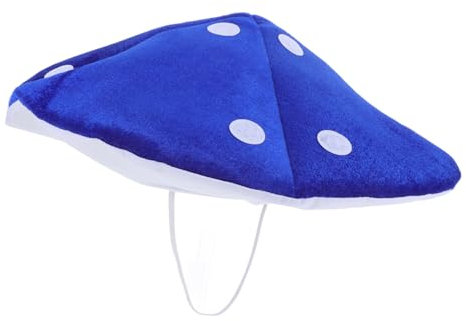 Cabilock Pilzhut Für Erwachsene Plüsch-pilz Hut Kawaii-pilz Hut Für Karneval Geburtstag Cosplay Party Essen Kostüm Pilz Cosplay Pilz Mütze Requisite Blauer
