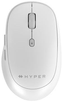 Hyper Hyperspace Wireless Mouse Bluetooth 5.0 — Ergonomic Wireless Mouse w/Adjustable Sensitivity, Fast Switching, Compatible w/MacOS, Windows, Chrome OS — Pair Up to 3 Devices