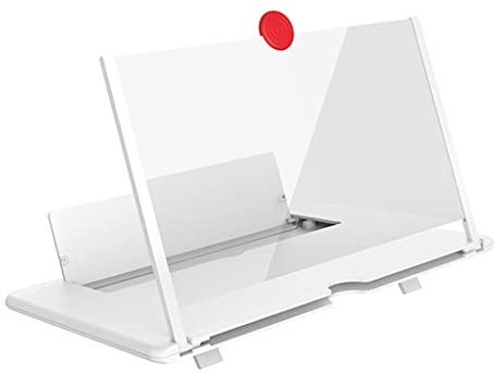 VENYAA Amplificatore dello Schermo Cellulare,Lente ingrandimento Smartphone,3D Tirare-out Screen Magnificer,Adatto per Guardare Video su Tutti i Smartphone(Size:10IN,Color:Bianco)