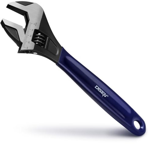 DISEN 300mm Schraubenschlüssel, Max. 40mm Maulweite Verstellbarer Rollgabelschlüssel Einmaulschlüssel aus Chrom-Vanadium Stahl