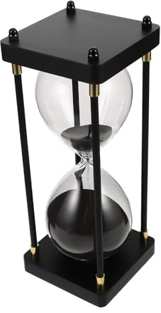 Mobestech Temporizador De Arena De 60 Minutos Reloj De Arena Vintage De Cristal Decorativo para La Oficina Y El Hogar Gestión del Tiempo Decoración Moderna