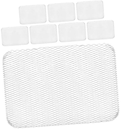 BEBEMOKO 8pcs BBQ Leak Mats Metal Barbecue Grill Pads Mesh Grill Mats Outdoor Barbecue Pads for Picnic Use