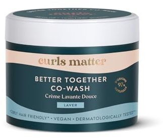 Curls matter - Better Together Co-Wash 300ml - Crème Lavante Douce pour Cheveux Bouclés - Définit, nourrit et adoucit - 97% d'ingrédients naturels, sans sulfates ni silicones