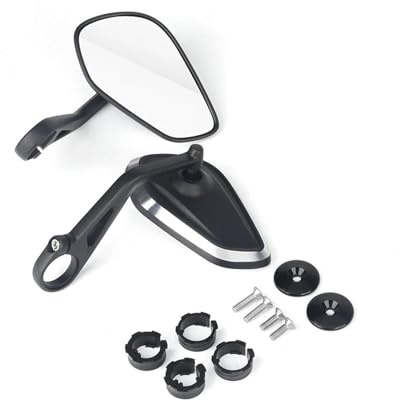 Rétroviseur Moto pour Triumph pour Rocket 3 pour Street pour Triple 765 +2018 Guidon Moto Rétroviseur Barre Fin Miroir Moto Rétroviseur(1 Set Diamond Shape)