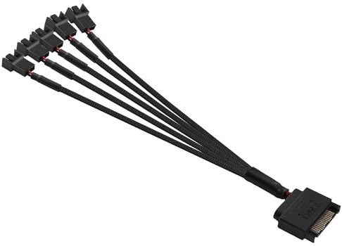 ELFJMZP - Cable de extensión para ventilador de carcasa de PC (1 a 5) (1 a 5) para PSU SATA a 2510 4P-2P hembra (1 a 5) 26 cm/10.5