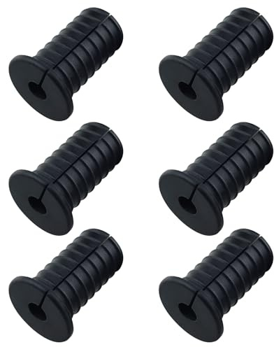 HHXUUAN 2Pcs 3/4 in 19mm Cable Wall Grommet, Anti‑Slip Split Bushing Black | silicone, wall hole pass‑through, tool‑free split install, for Starlink, ethernet, home network, cable abrasion protection