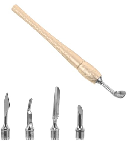 BELLIFFY Kit de Manucure Professionnel en Acier Inoxydable Doré 6 Pièces avec Repousse-Cuticules Coupe-Cuticules Mini Lime et Cure-Ongles pour Soin des Ongles et Cuticules à Domicile