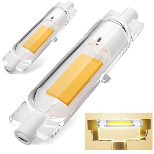 Dvnoua R7S LED 78mm Dimmbar Lampen, 20W R7S LED 78mm Ersatz für 200W J78mm Halogenstab, Stab Naturweiß 4000K 2000 Lumen, Kein Flackern, 360°Abstrahlwinkel, 2er Pack