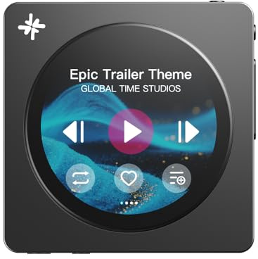 FIIO DISC Tragbarer HiFi-Musik-Player, Dual DAC Digital mit 3,5 mm und 4,4 mm Ausgängen, Bluetooth 5.4 LDAC, Touchscreen (Schwarz)