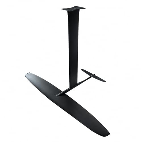 Qianly Hydrofoil Surfbrett aus Carbon, Wing Foil Board für Fortgeschrittene, leichtes Hochgeschwindigkeits-Surfbrett mit Leash, 3-teilig, Black GY1310