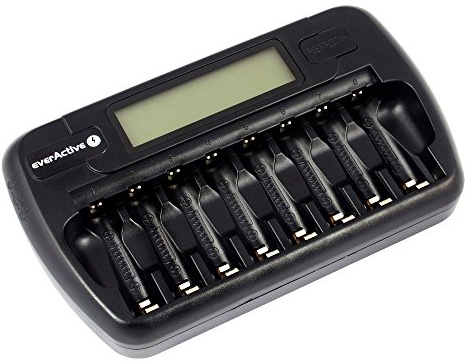 EverActive – NC de 800 Chargeur 8 x Chargeur de batteries Batterie Chargeur Universel AA AAA R6 R03