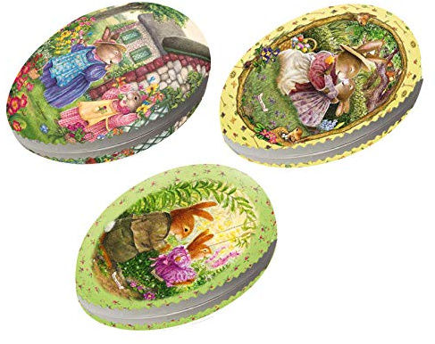 OLShop AG 3er Set Bilderostereier zum Befüllen Holly Pond Hill ca. 15 cm Pappei Füllei