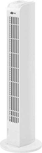 Goobay 45283 Leiser, oszillierender Turmventilator - mit Schwenkfunktion - 45 Watt Elektromotor mit 3 Leistungsstufen - Ultra leiser Betrieb