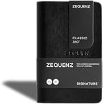 Zequenz Signature Classic 360° Notizbuch A7 – Softcover, 200 Blatt, flachliegend & flexibel, 70g/m² Papier, Liniert, Schwarz, füllerfreundlich & minimalistisch