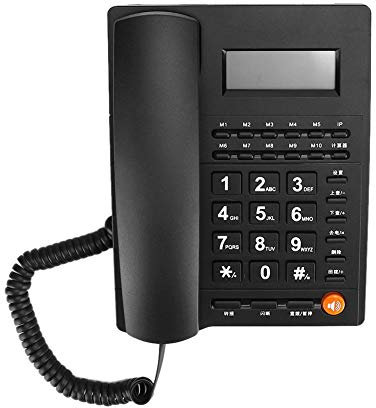 Byged Corded Phone Landline Telephone, Caller ID Display Speakerphone ABS Desk Phone, with UK Telephone Line, for Home Office