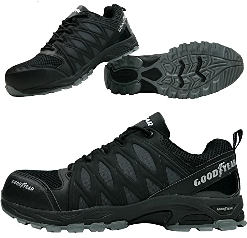 Goodyear Safety Shoes 1503WT - S1P - Exclusive Work-Trade Edition - Black/Silver, Size 43 EU