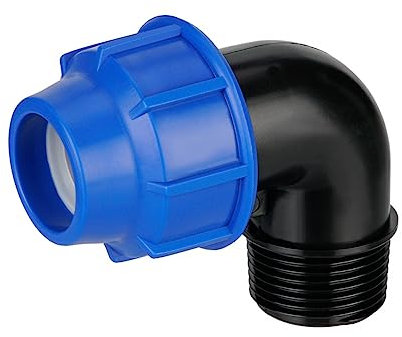 REKUBIK PE Winkel 90° Klemmverbindung x Außengewinde Größe 32mm x 1 AG