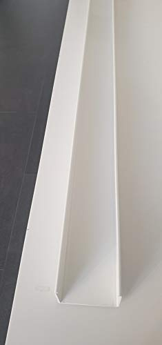Profilo perimetrale e di finitura in PVC bianco per blocco di vetro | cm 100x8x5 | Unità di vendita 1 profilo da 100 cm