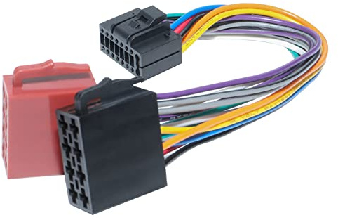 RED WOLF Autoradio 16 Pin ISO Kabelbaum Connector Adapter Lead Loom For Kenwood/JVC KDC KRC KD Install Aftermarket Stereo Cable Adapter Plug