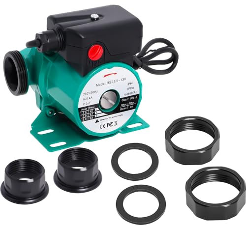 RS25/6-130 Pompe de Circulation D'eau Chaude, RS25/6-1½ Pompe à Eau de Transfert Domestique 46/67/93W par Poweka
