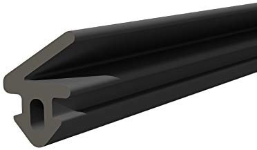 Seiletech.de Guarnizione per finestra – S-1125 – 10 m – Panorama PVC guarnizione in gomma – Nero – Paraspifferi – Guarnizione in gomma – Guarnizione per finestre in plastica