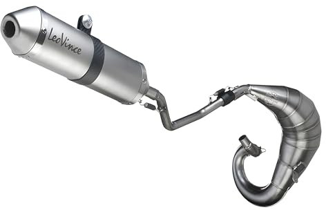 Impianto di scarico completo LeoVince X-FIGHT, acciaio inossidabile per Beta RR 50 Enduro '14