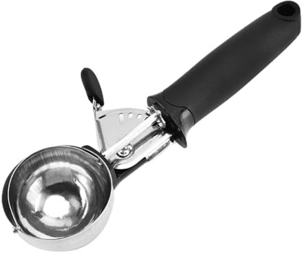 Uposao Cuillère à Glace en Acier Inoxydable, Gâteau Aux Fruits Dessert | Crème Glacée Scoop Poignées À Main Déclencheur Libération Cuillère Légumes Outil Gadget De Cuisine Café