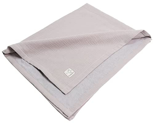 KAISER 6531023 PLAYA Summer blanket, Musselin/Frottee, atmungsaktive Babydecke, Ganzjährig, Neugeborene, Kinderwagendecke, Babyschalendecke, Fb. light grey