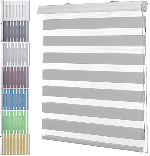 Vertikaljalousie 70 x 150 cm Sichtschutz, Lichtschutz, Blendschutz Jalousette Jalousien Montage-Teile inklusive für Fenster oder Tür, Badezimmer, Hellgrau