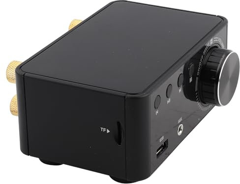 Amplificador, HIFI Bluetooth 5.0 Amplificador de Audio Digital Reproductor de Tablero 50W X 2 Estéreo para Amplificador de Amplificador (Negro) Componentes Electrónicos Otros,