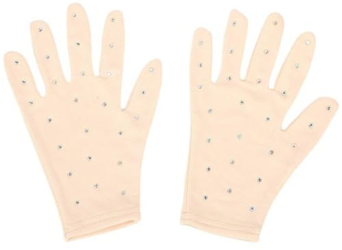 Bemvp Eiskunstlauf-Handschuh glänzende Eislauf-Trainingshandschuhe thermische Eiskunstlauf-Wettkampfhandschuhe für Damen und Mädchen