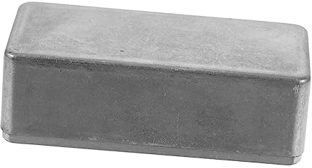 Silberne Aluminium Projektbox für Gitarrenpedal Selbstgemacht | Schraubverschluss, Zugang für Interne Bauteile, Vielseitiges Gehäuse für Familie und Freunde
