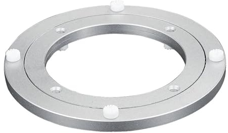 6 Größen Runde Form Plattenspieler Platte Tisch Glatte Drehplatte Drehtisch Aluminiumlegierung Drehlager Lazy Susan Platte (Color : 14 inch)
