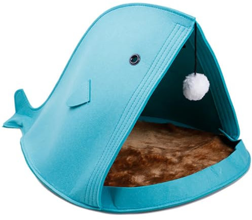 Gemütliche Haustierhöhle im Hai-Stil – maschinenwaschbar, faltbarer Rückzugsort für Kätzchen mit ansprechendem Design, maßgeschneidert für Katzen und zierliche Tiere