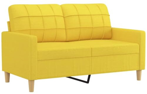 Willood Sofa Sessel, Sofa Sessel mit Armlehne Rückenkissen, Wohnzimmer Sessel tv Sessel, Chaiselongue Club Sessel gepolstert Sessel,Gelb,120cm,Individuelle Sofas