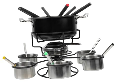 Cabilock 1set Fonduta Acciaio Inossidabile per Cioccolato e Ergonomico Pentola Portatile e Compatta per Cucina e Feste