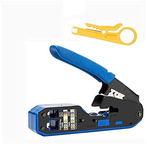 RJ45 Tool Network Crimper Kabel Abstreifzange Stripper for RJ45 CAT6 CAT5E CAT5 RJ11 RJ12 CONNECTOR - Crimpwerkzeug(A2)