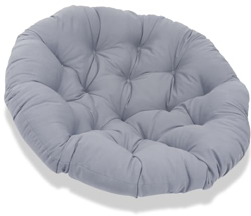 JIcloun Papasansessel Kissen 150cm, Stuhlkissen für Papasan Chair, Wasserdicht Dicke Bodenkissen Rund Groß, Runde Ersatzpolster für Hängesessel Rattansessel Korbsessel Outdoor Gartenmöbel Braun