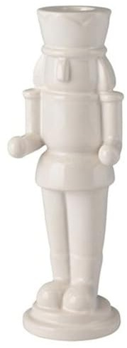 Giftcompany Schiaccianoci, Kerzenhalter, Nussknacker, H20,2cm, weiß, 7x20,2x6,3cm