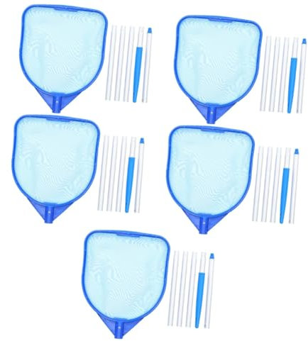 Toddmomy 5pièces Filet Écumeur De Piscine Et Outil De Nettoyage pour Étangs Spas Et Fountains Écumoire pour Débris Aquatiques