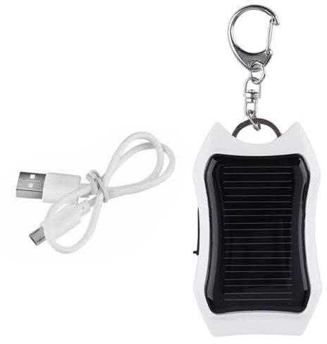 Solcellsbank-nyckelring – bärbara powerbank-laddare, mini-solladdare av utmärkt kvalitet | Fantastisk kompakt solenerginyckelring, nödladdning för