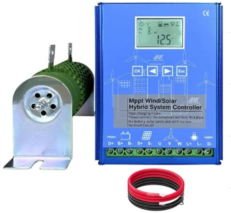 HYZHANHONG 220v, Controlador híbrido eólico-Solar de 5000 W con descargador automático de 12 V, 24 V, 48 V y 220 V MPPT, Controlador de Carga de batería para aerogenerador