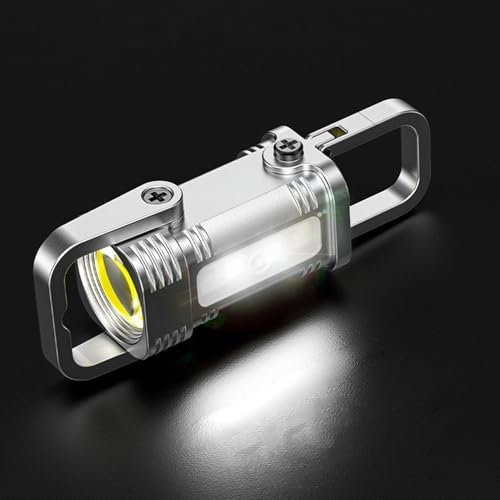 Generico Torcia A Chiavi - Mini Torcia USB Ricaricabile Compatta - Accessori Montagna per Escursionismo Campeggio Emergenza Lavoro Notturno Bambini Infermieri