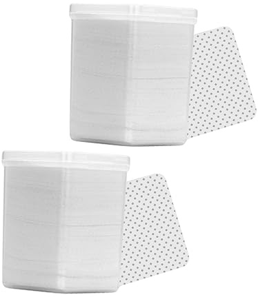 iplusmile Toallitas De Limpieza Para Cosméticos y Uñas 400 Unidades Tamaño Mediano Para Eliminar Residuos De Pegamento Injertos y Decoración De Uñas, Uso Profesional 2 Cajas