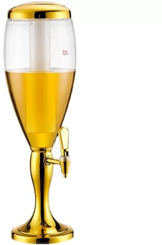 Dispensador de cerveza de mesa de gran capacidad con tubo de hielo extraíble, ideal para bares en casa y fiestas de día de juego