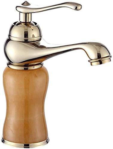 MEVZHH Grifos Grifo de Cocina Grifo de Baño Grifo de Baño sin Plomo Grifo de Cuerpo de Jade Grifo de Cuenca de Bronce Antiguo Grifo de Cocina