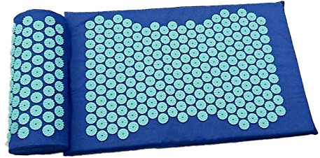 Sunerzenor Colchoneta Acupresión Alfombrilla Masajeador Almohadilla Cojín Corporal para Aliviar Músculos Tensos Portátil y Ligera Adecuada para, Azul